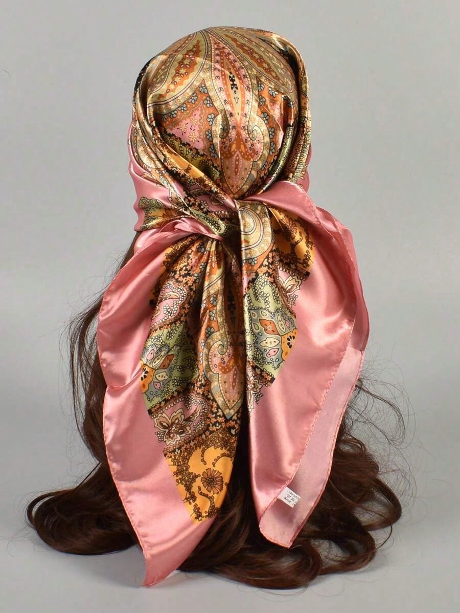 Face Scarf Mask - وشاح نسائي متعدد الألوان بنقشة بيزلي