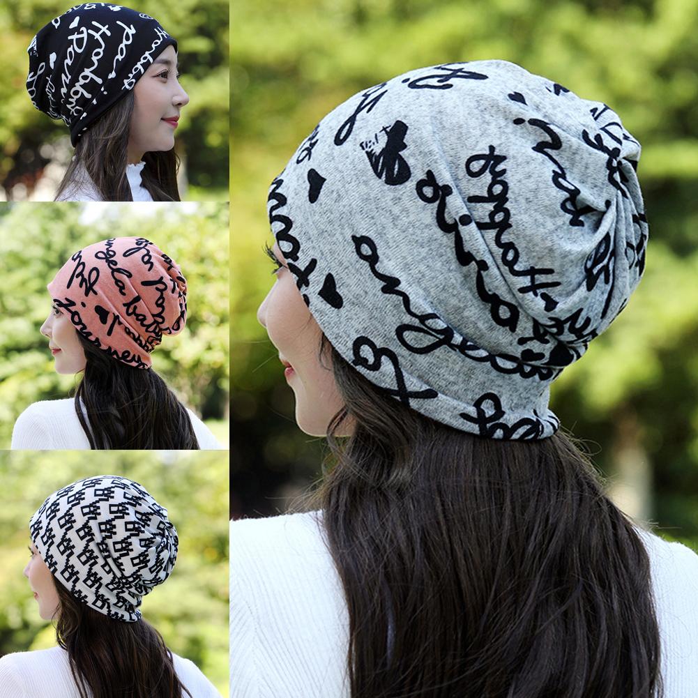 Infinity Scarf Knit - قبعة بيني نسائية قطنية فضفاضة، وشاح
