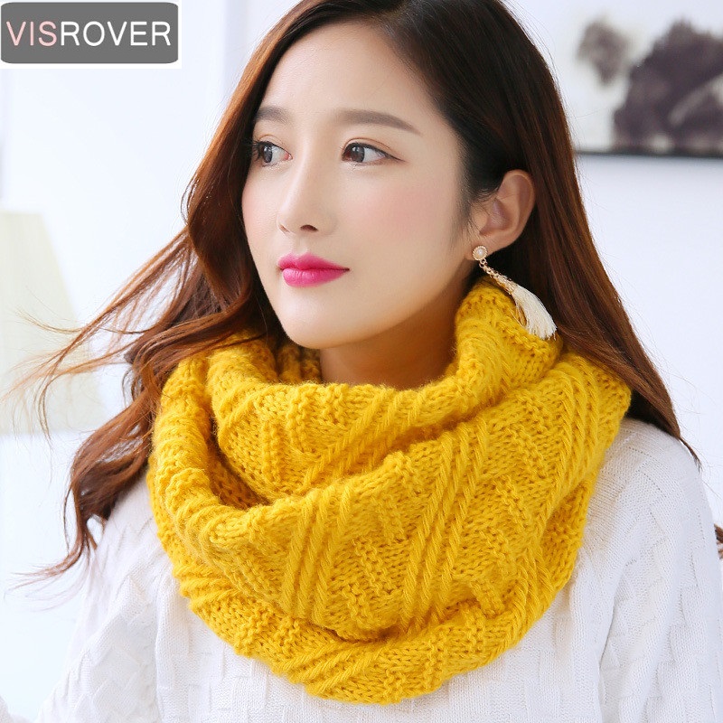 Infinity Scarf Knit - فيسروفر اللون والأوشحة النساء الشتاء محبوك