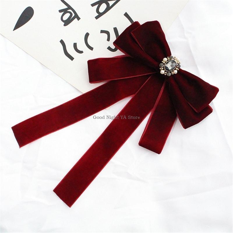Bow Tie Pre Tied - أقواس عصرية مسبقة التعادل للنساء اللؤلؤ