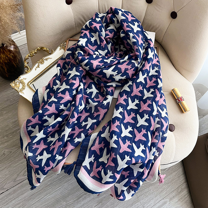 Pashmina Wrap Large - وشاح قطن فاخر للسيدات ، شال