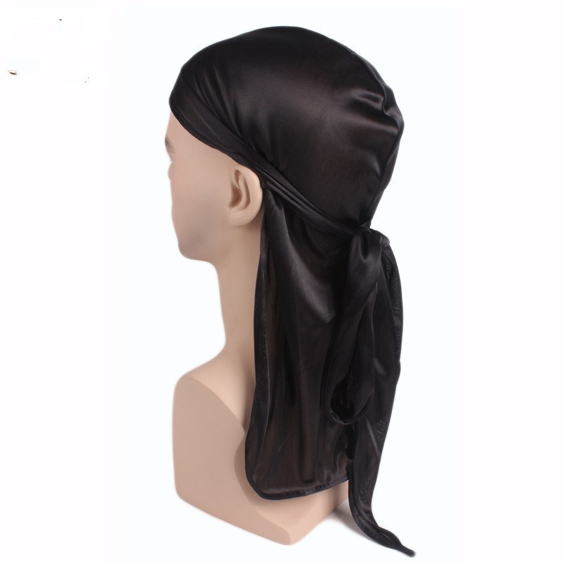 Bandana Doo Rag - قبعات ساتان محبوكة للرجال ، قابلة