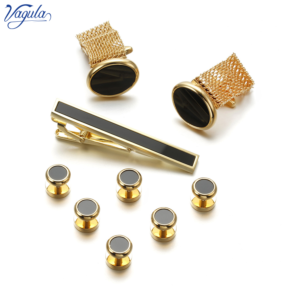 Tie Bar Set Gift - VAGULA جديد 9 قطعة أزرار أكمام