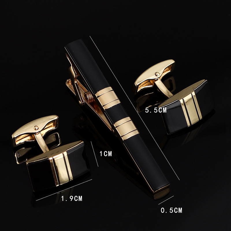 Tie Bar Set Gift - رجل العلاقات كليب أزرار أكمام مجموعة