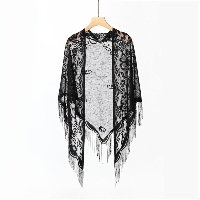 Stole Wedding Shawl - وشاح دانتيل مطرز للنساء ، حجاب