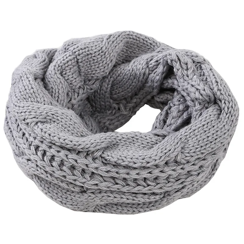 Infinity Scarf Knit - الرجال النساء الفتيان الفتيات سميكة مضلع