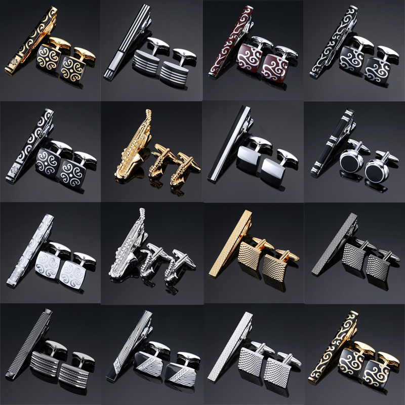 Tie Bar Set Gift - عالية الجودة الكفة الروابط ربطة العنق