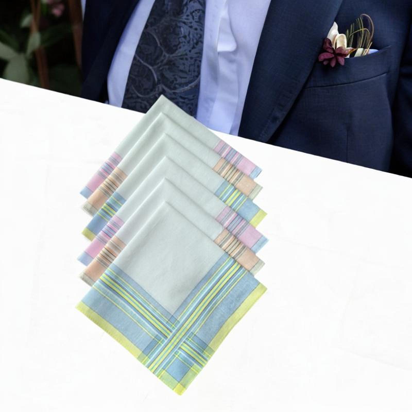 6 قطع مناديل قطنية للرجال بألو - مراجعة Handkerchief Cotton Men وسعره