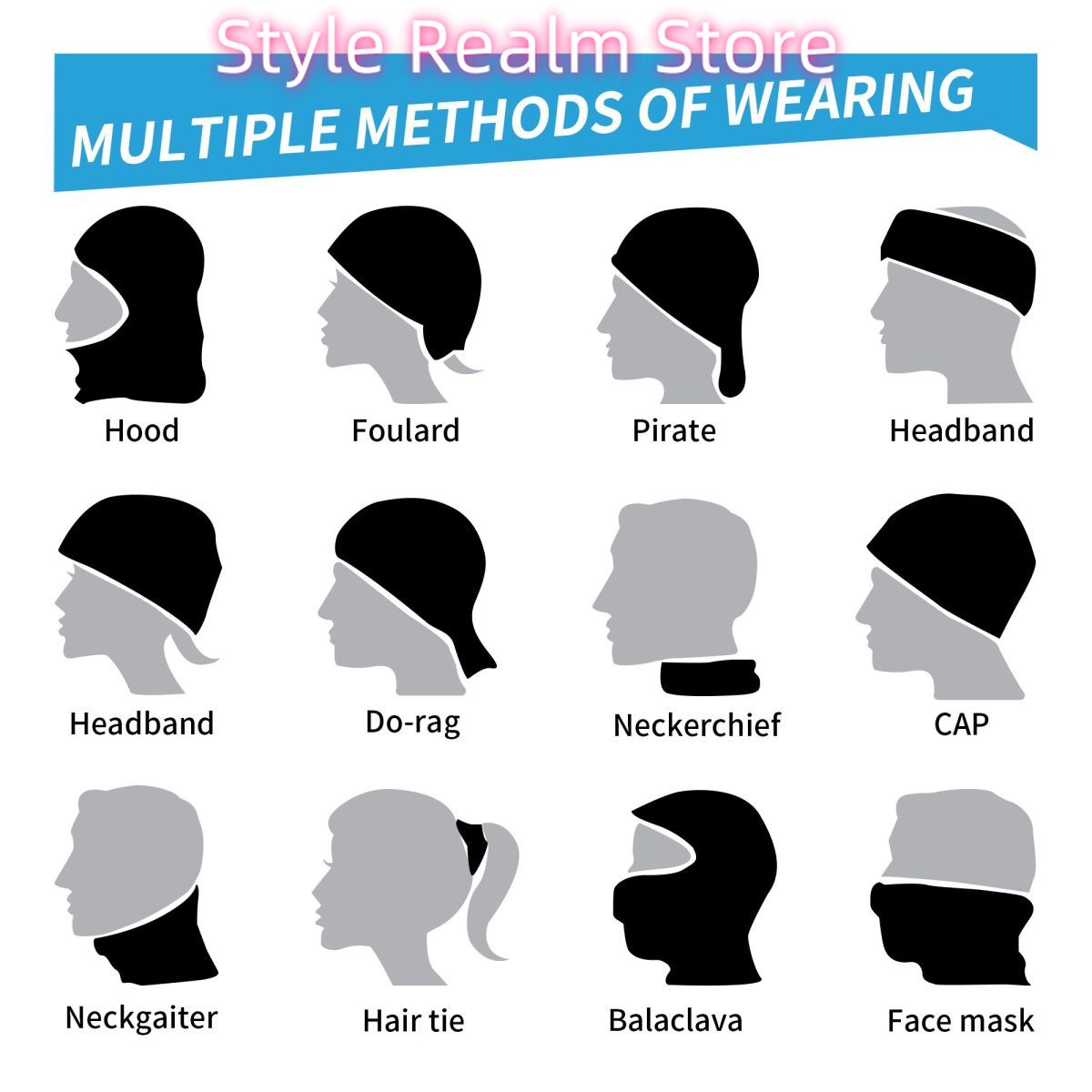 القوطية الساحرة الخفافيش نمط ب - مراجعة Neck Warmer Tube وسعره