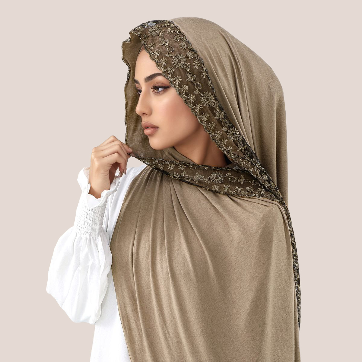 الدانتيل والتطريز القطن جيرسي  - مراجعة Head Wrap Turban وسعره