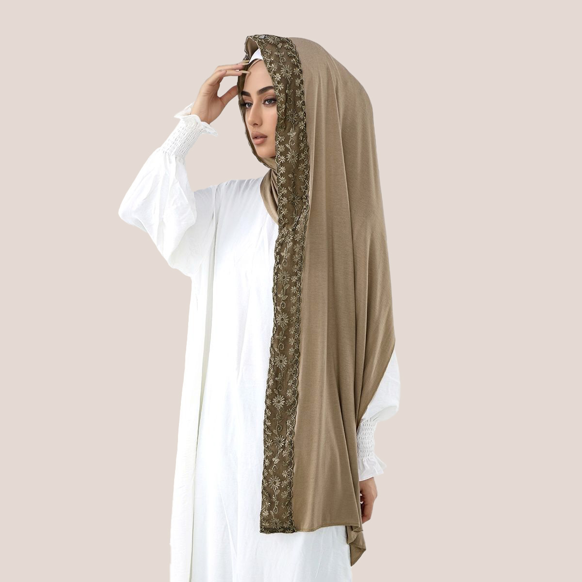 الدانتيل والتطريز القطن جيرسي  - مراجعة Head Wrap Turban وسعره
