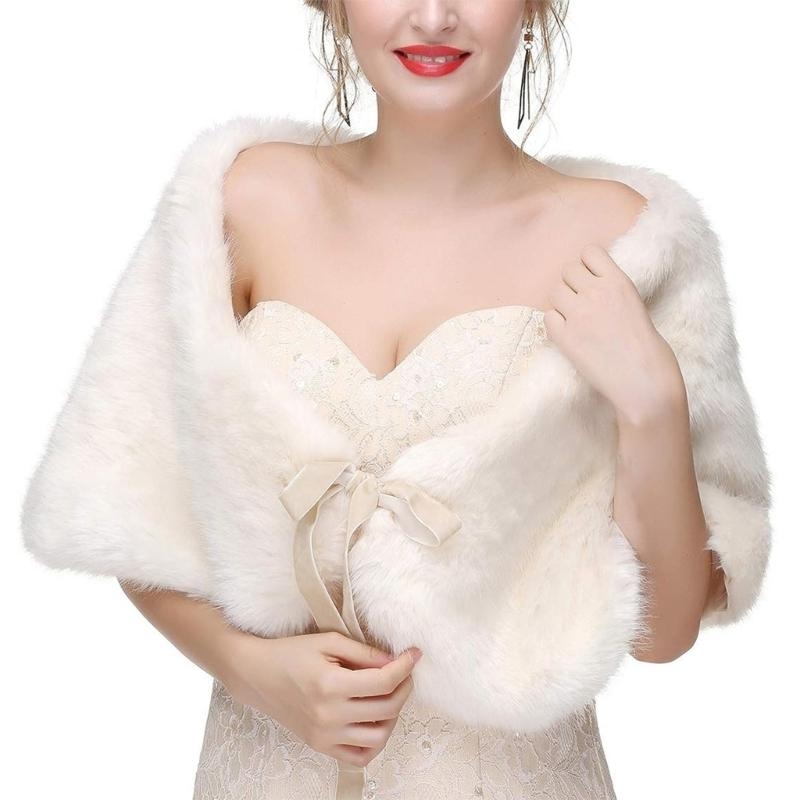 652F وشاح متطور من الفراء الصن - مراجعة Stole Wedding Shawl وسعره
