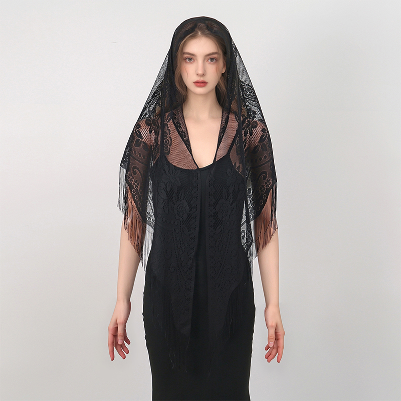 جديد التطريز وشاح دانتيل شال ا - مراجعة Stole Wedding Shawl وسعره