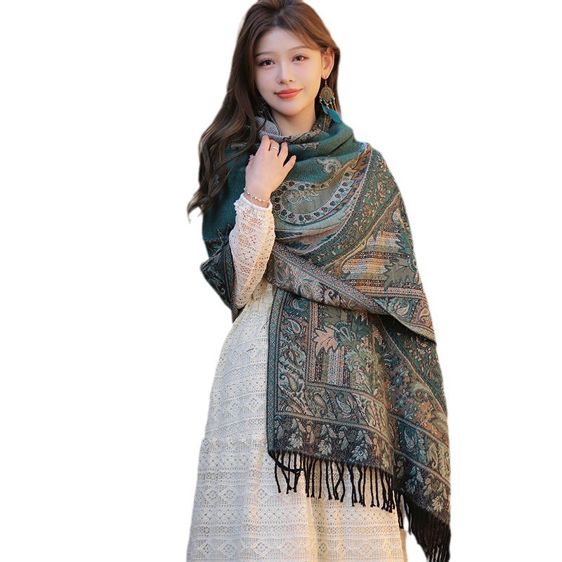 وشاح نسائي جديد على الطراز الب - مراجعة Pashmina Wrap Large وسعره