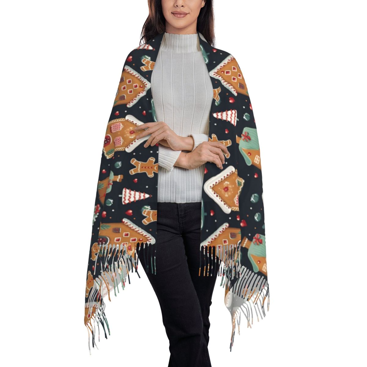 فرحة عيد الميلاد - خبز الزنجبي - مراجعة Pashmina Wrap Large وسعره