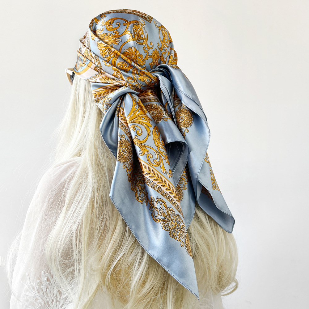 شال حريري مربع من الساتان للنس - مراجعة Head Wrap Turban وسعره
