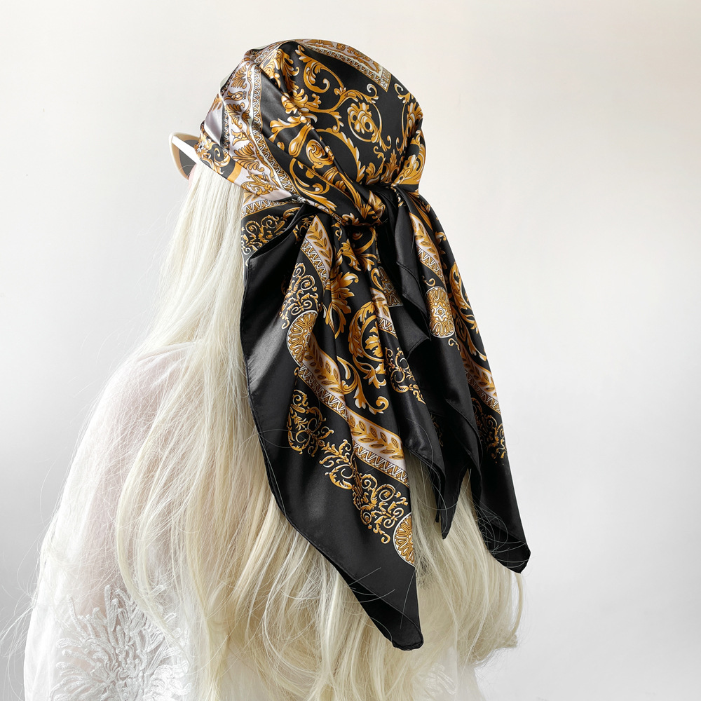 شال حريري مربع من الساتان للنس - مراجعة Head Wrap Turban وسعره