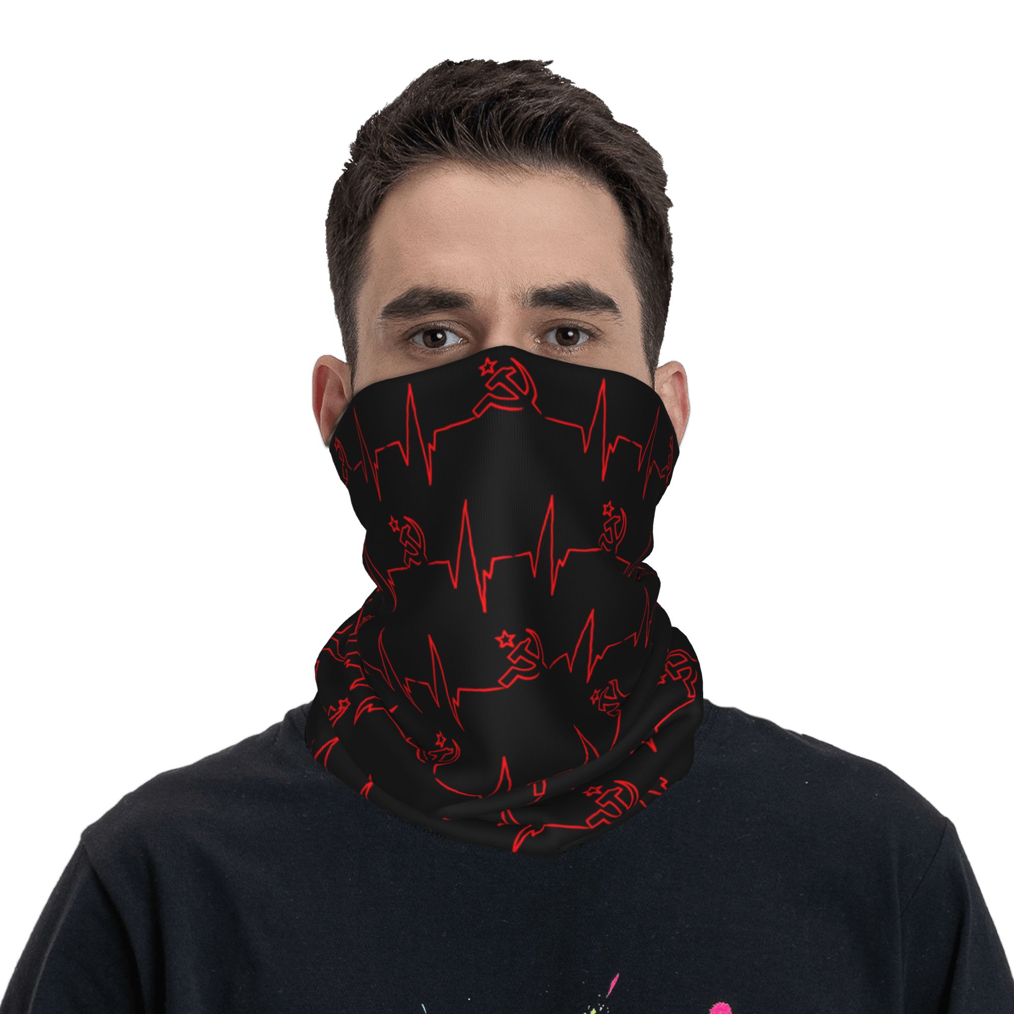 مخصص نبضات القلب العلم الروسي  - مراجعة Neck Warmer Tube وسعره