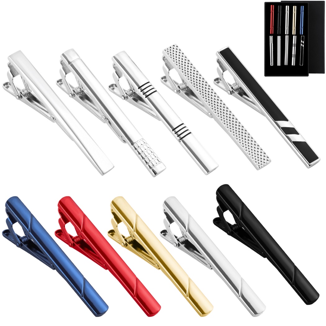 10 قطع مشابك ربطة عنق للرجال،  - مراجعة Tie Bar Set Gift وسعره