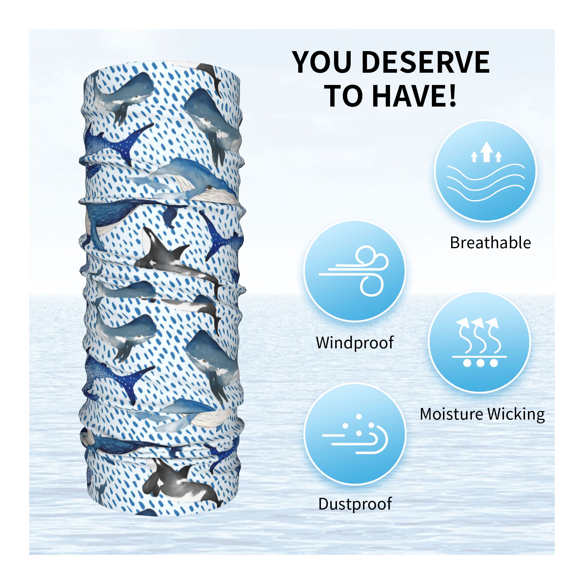 مخصص الأزرق المائية القرش الشت - مراجعة Neck Warmer Tube وسعره