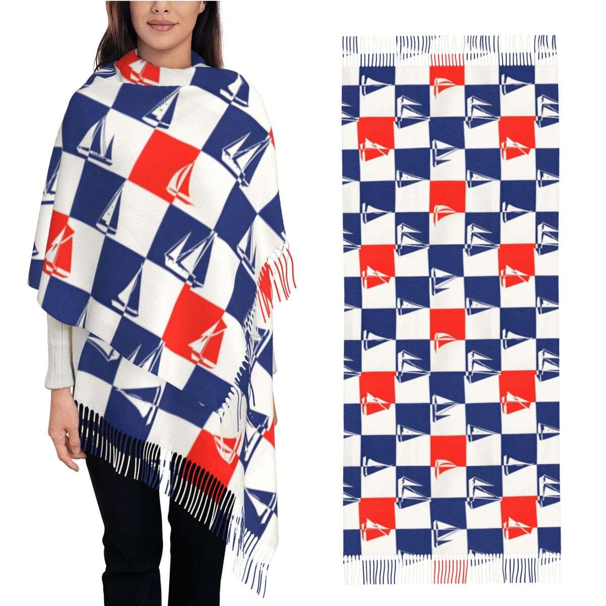 السفينة الشراعية المحيط وشاح خ - مراجعة Pashmina Wrap Large وسعره