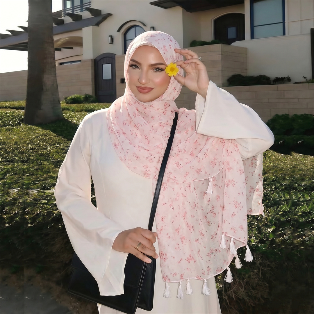 حجاب نسائي عصري بشراشيب، وشاح  - مراجعة Face Scarf Mask وسعره