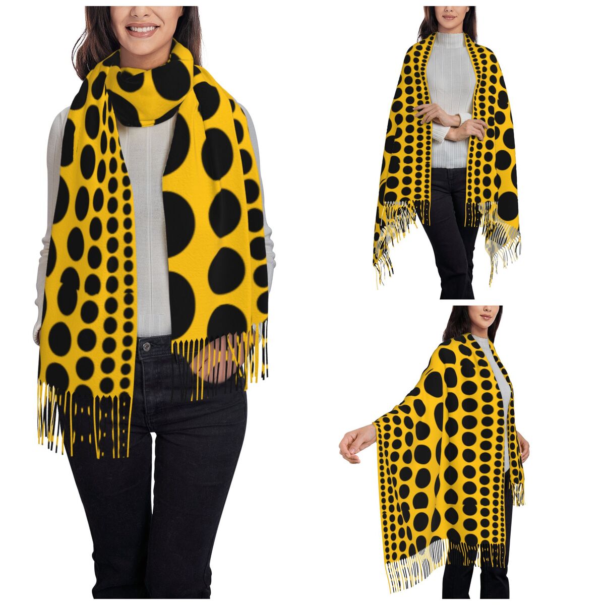 وشاح من الكاشمير منقطة ماركة إ - مراجعة Infinity Scarf Knit وسعره
