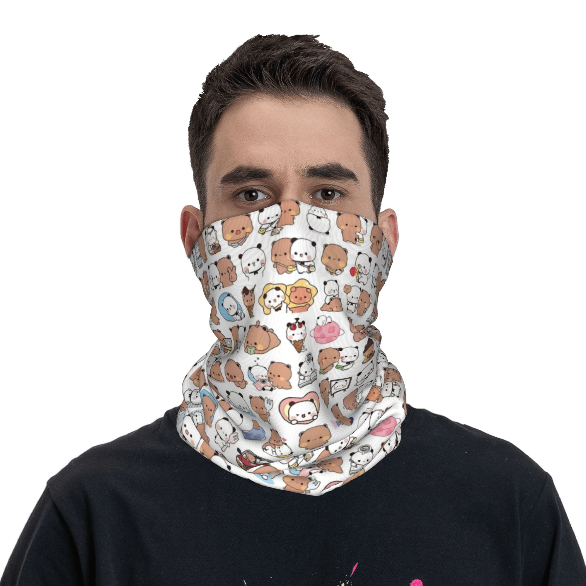 مخصص الدب الكرتون الخوخ و غوما - مراجعة Neck Warmer Tube وسعره
