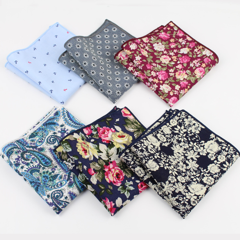 مناديل قطنية بطبعة زهور للرجال - مراجعة Handkerchief Cotton Men وسعره