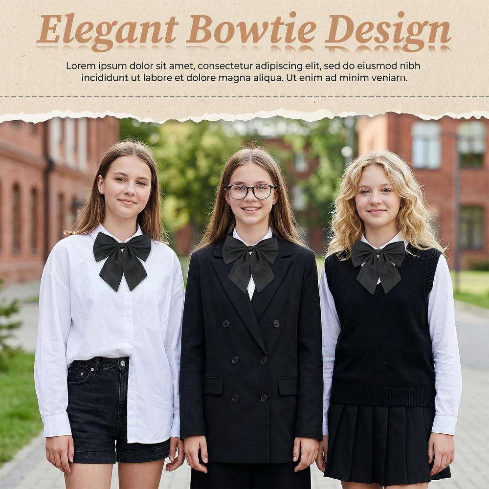 ربطات عنق سوداء للنساء، كبيرة  - مراجعة Bow Tie Pre Tied وسعره