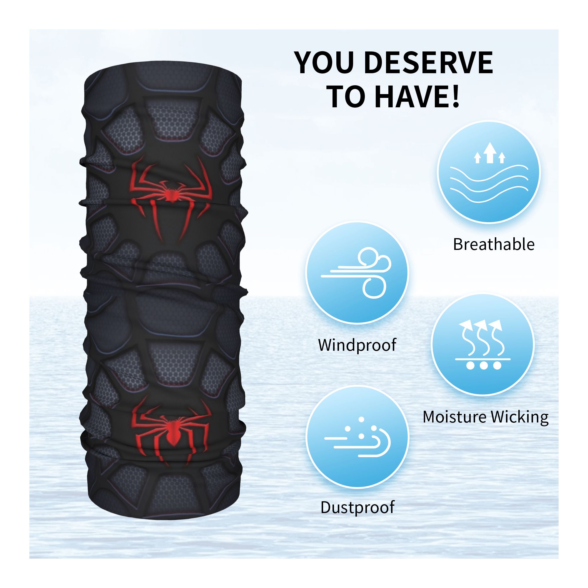 العنكبوت الشتاء عقال الرقبة أد - مراجعة Neck Warmer Tube وسعره