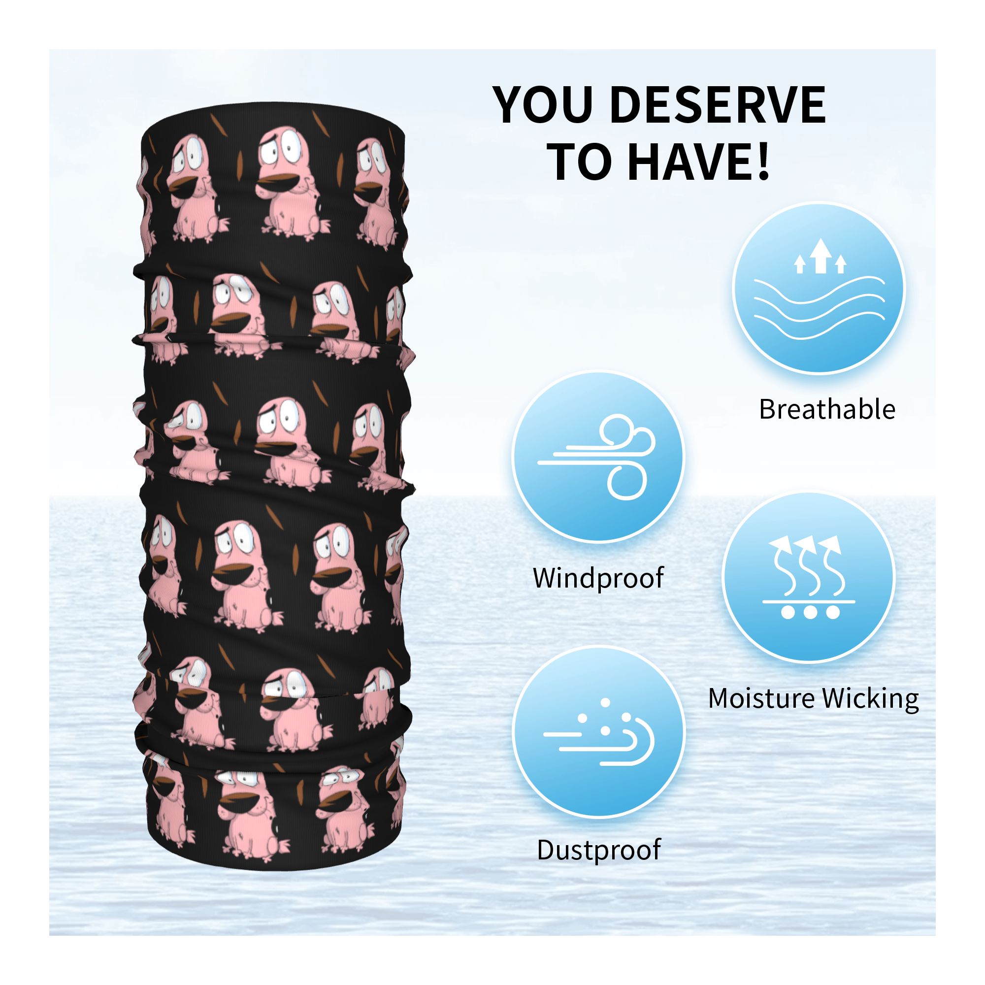 وشاح رقبة شتوي مخصص بتصميم كلب - مراجعة Neck Warmer Tube وسعره