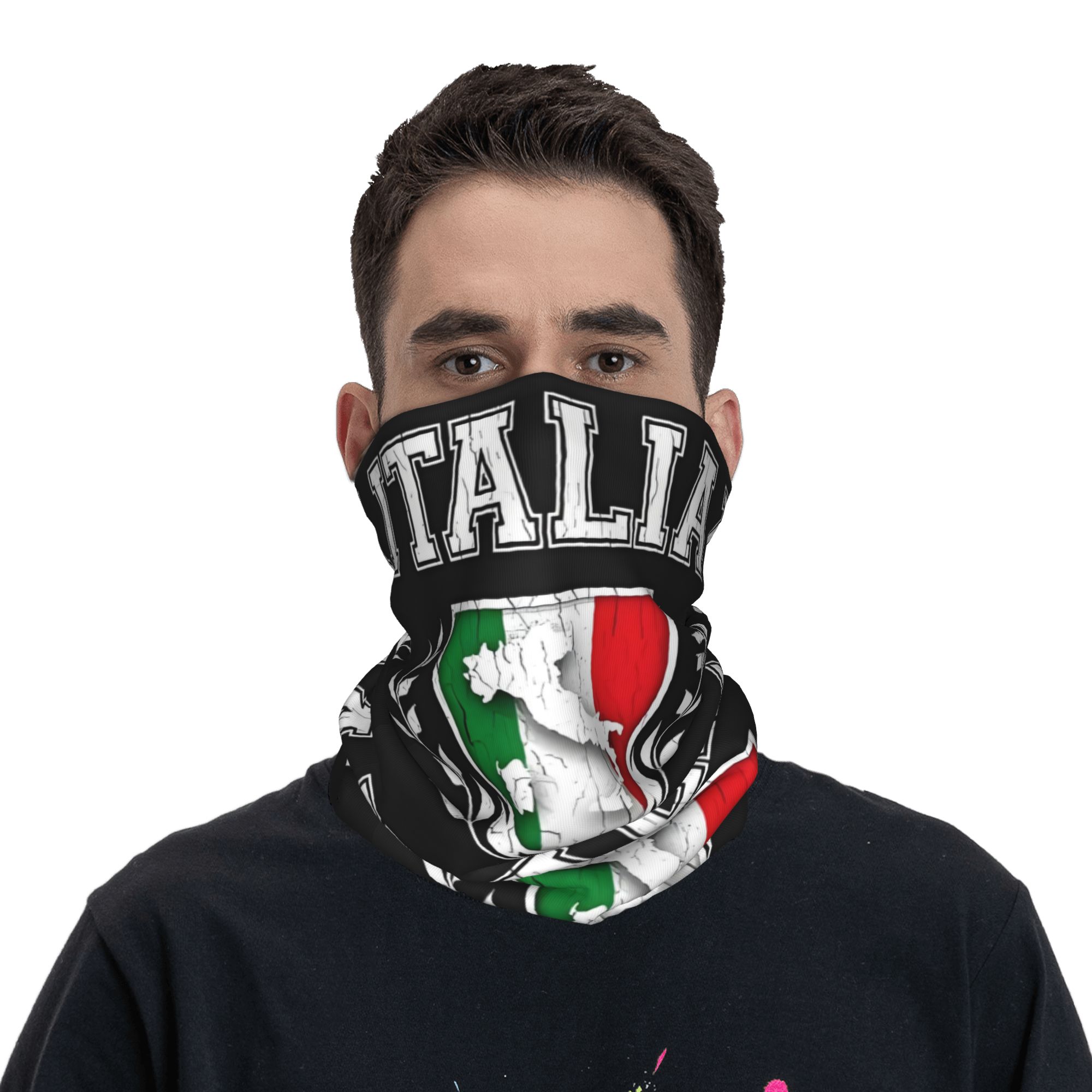 مخصص إيطاليا العلم باندانا الر - مراجعة Neck Warmer Tube وسعره