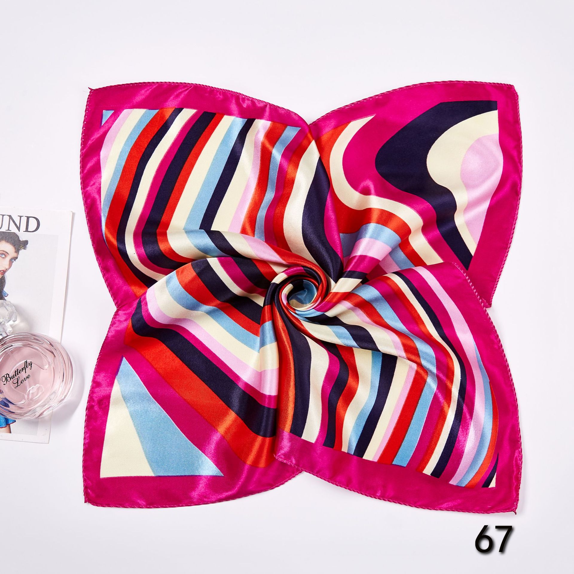 50*50 سنتيمتر مربع الأوشحة الح - مراجعة Silk Neck Scarf وسعره