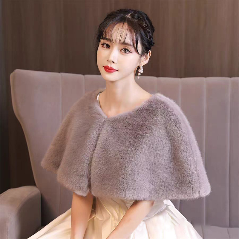المرأة الشتاء فو الفراء شال أن - مراجعة Stole Wedding Shawl وسعره