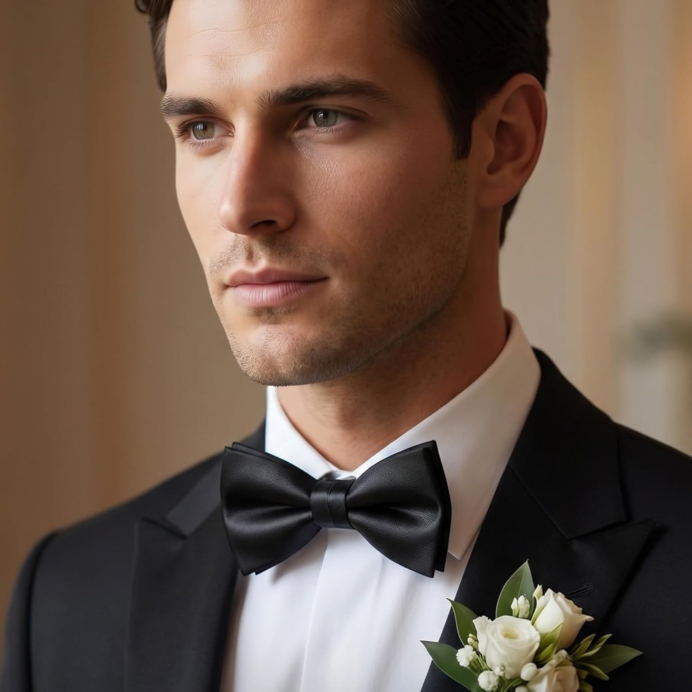 ربطات عنق سوداء من قطعتين، ربط - مراجعة Bow Tie Pre Tied وسعره