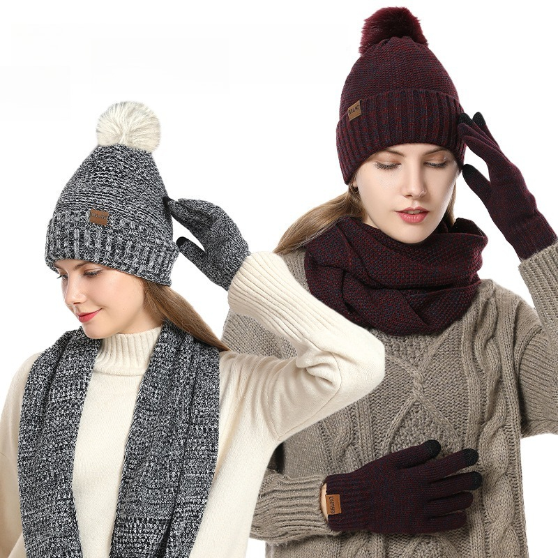 طقم شتوي نسائي من 3 قطع مبطن ب - مراجعة Infinity Scarf Knit وسعره