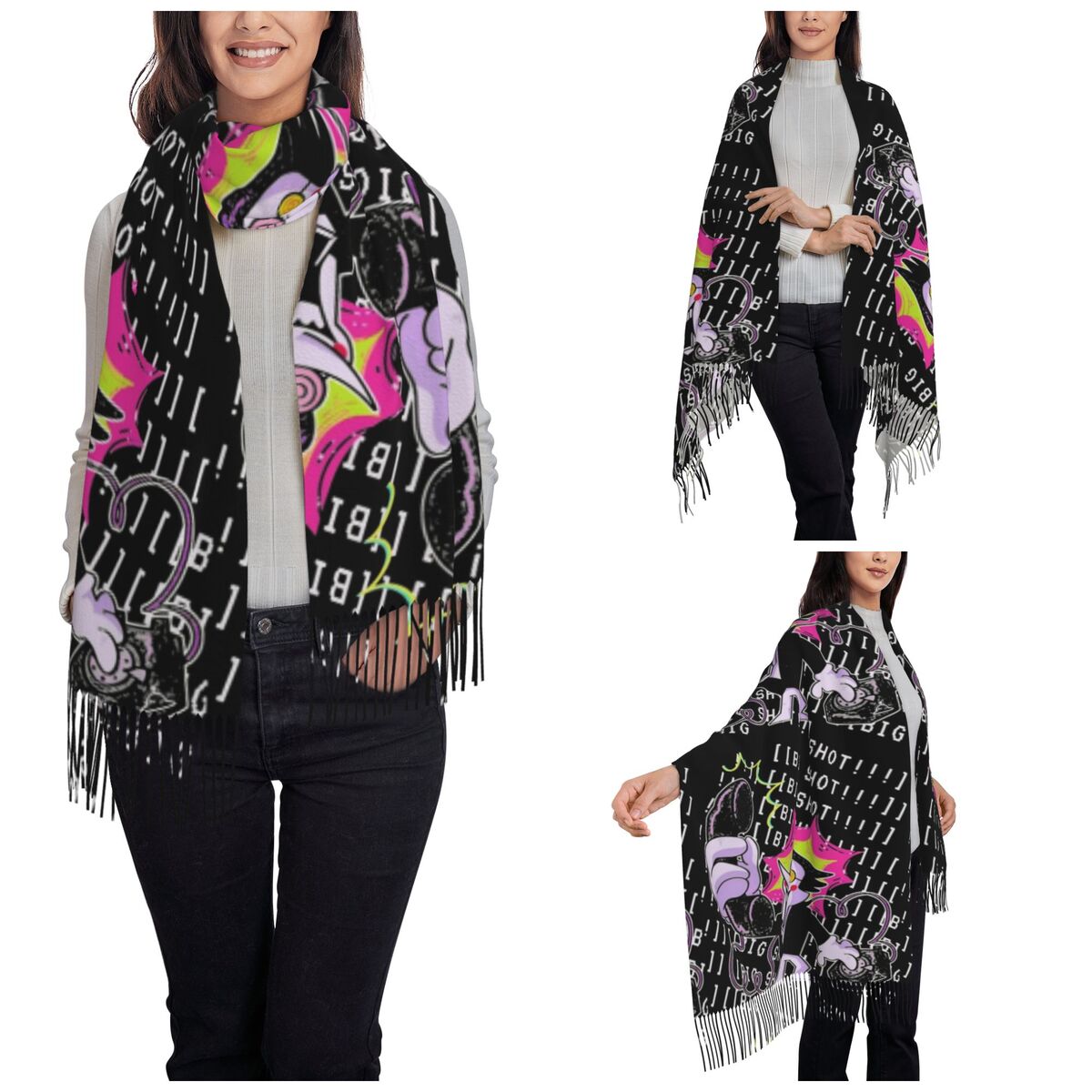 شال Deltarune ملفوف للنساء للش - مراجعة Pashmina Wrap Large وسعره