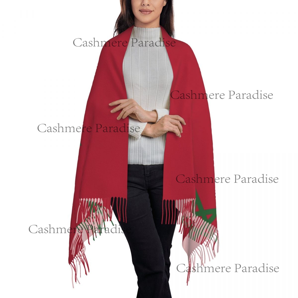 المغرب العلم المرأة الشتاء الد - مراجعة Infinity Scarf Knit وسعره