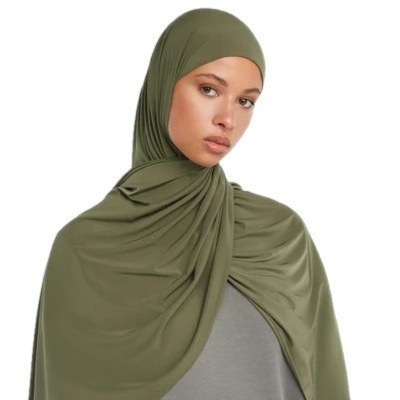 E2 حجاب سائل جيرسي فاخر، شال،  - مراجعة Head Wrap Turban وسعره