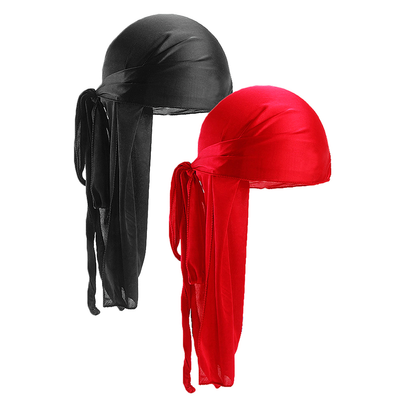 2 قطعة Durags الساتان الحريري  - مراجعة Bandana Doo Rag وسعره