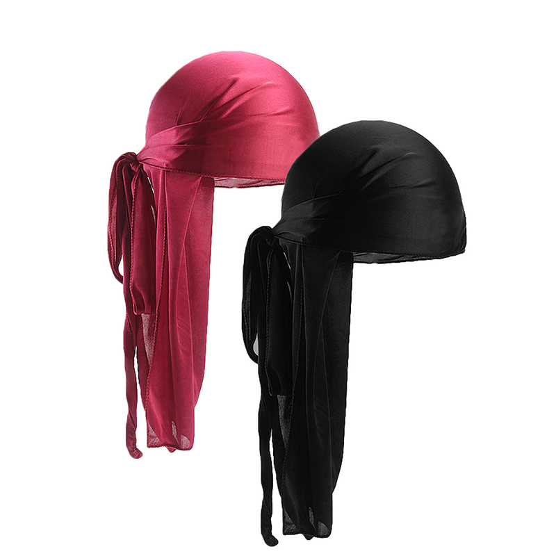 2 قطعة Durags الساتان الحريري  - مراجعة Bandana Doo Rag وسعره