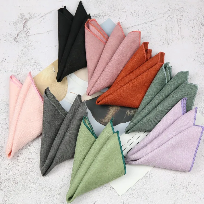منديل جيب رجالي 24 سم بلون واح - مراجعة Pocket Square Set وسعره