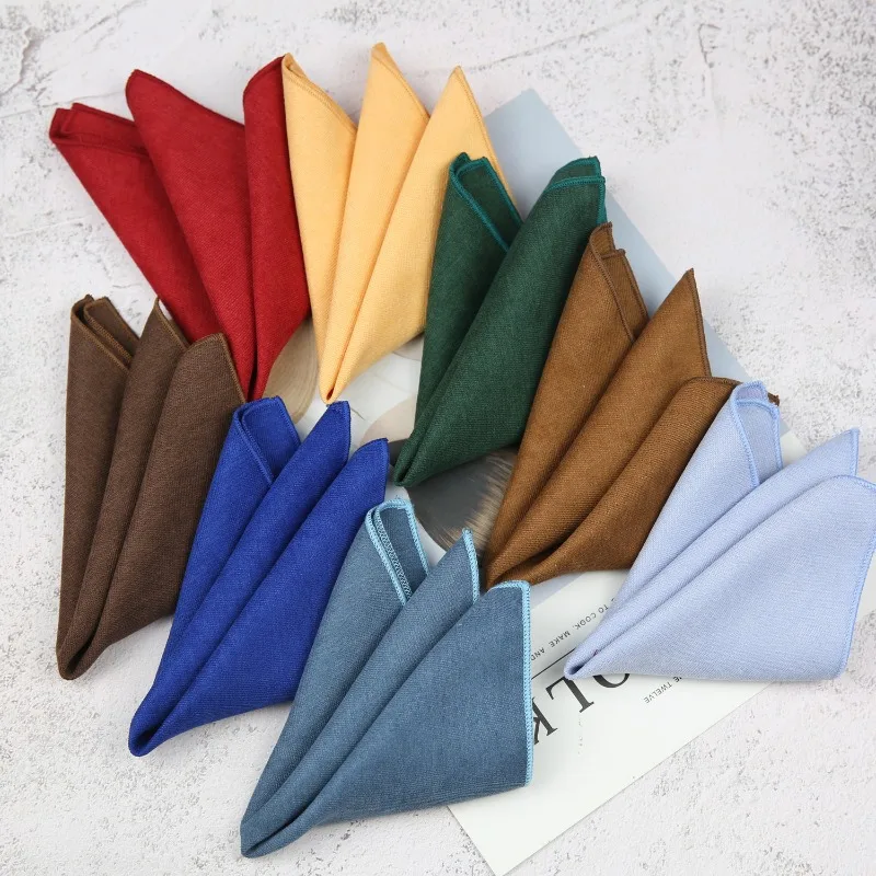 منديل جيب رجالي 24 سم بلون واح - مراجعة Pocket Square Set وسعره